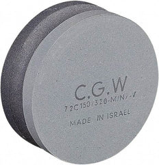 Camel Grinding Wheels - 4" Long x 4" Wide x 1-1/2" Thick, Silicon Carbide Sharpening Stone - Round, Fine Grade, 150 Grit - Apex Tool & Supply