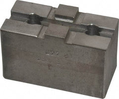 H & R Manufacturing - 5 to 6" Chuck Capacity, Tongue & Groove Attachment, Square Soft Lathe Chuck Jaw - Steel, 1-1/2" Btw Mount Hole Ctrs, 2-5/8" Long x 1-1/4" Wide x 1-5/8" High, 5/16" Groove - Apex Tool & Supply
