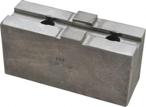 H & R Manufacturing - 12" Chuck Capacity, Tongue & Groove Attachment, Square Soft Lathe Chuck Jaw - Steel, 2-1/2" Btw Mount Hole Ctrs, 4-7/8" Long x 1-3/4" Wide x 2-3/8" High, 1/2" Groove - Apex Tool & Supply