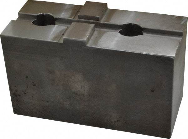 H & R Manufacturing - 24 to 36" Chuck Capacity, Tongue & Groove Attachment, Square Soft Lathe Chuck Jaw - Steel, 3" Btw Mount Hole Ctrs, 5-5/8" Long x 2-1/2" Wide x 3-5/16" High, 1/2" Groove - Apex Tool & Supply