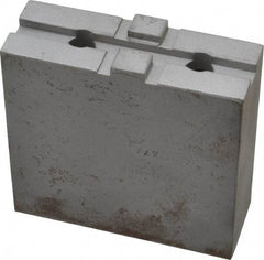 H & R Manufacturing - 8" Chuck Capacity, Tongue & Groove Attachment, Square Soft Lathe Chuck Jaw - Steel, 1-3/4" Btw Mount Hole Ctrs, 3-1/2" Long x 1-1/4" Wide x 3-3/8" High, 5/16" Groove - Apex Tool & Supply