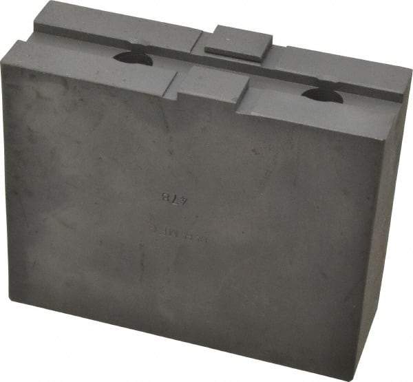 H & R Manufacturing - 12" Chuck Capacity, Tongue & Groove Attachment, Square Soft Lathe Chuck Jaw - Steel, 2-1/2" Btw Mount Hole Ctrs, 4-7/8" Long x 1-3/4" Wide x 3-7/8" High, 1/2" Groove - Apex Tool & Supply