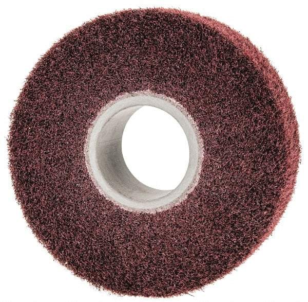 3M - 6" Diam Aluminum Oxide Finishing Flap Wheel - 2" Hole, 2" Wide, Density 7, Nonwoven, Medium Grade, 3,400 Max RPM - Apex Tool & Supply