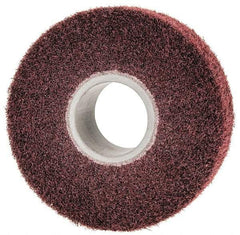 3M - 6" Diam Aluminum Oxide Finishing Flap Wheel - 2" Hole, 2" Wide, Density 7, Nonwoven, Medium Grade, 3,400 Max RPM - Apex Tool & Supply