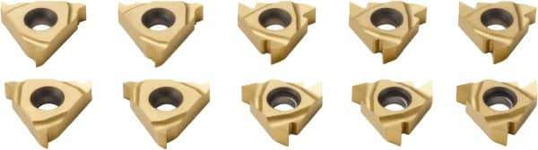 Seco - 16ER & 16NR Internal/External Right Hand Partial Profile 60° Laydown Threading Insert - Grade CP500, TiAlN/TiN Coated Carbide, 9.525" Inscribed Circle - Apex Tool & Supply