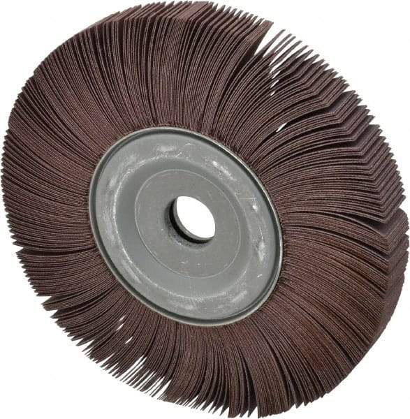 Merit Abrasives - 8" Diam, 180 Grit Aluminum Oxide Unmounted Flap Wheel - 1" Hole, 1" Wide, Coated, Very Fine Grade, 4,500 Max RPM , Cloth Backing - Apex Tool & Supply