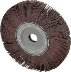 Merit Abrasives - 8" Diam, 180 Grit Aluminum Oxide Unmounted Flap Wheel - 1" Hole, 1" Wide, Coated, Very Fine Grade, 4,500 Max RPM , Cloth Backing - Apex Tool & Supply
