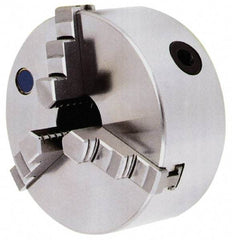 Interstate - 3 Jaws, 15" Diam, Self Centering Manual Lathe Chuck - D1-8 Mount Spindle, Reversible, 5.1181" Through Hole Diam, Cast Iron - Apex Tool & Supply