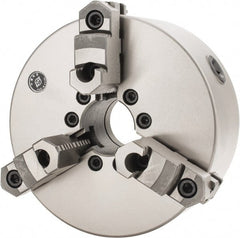 Interstate - 3 Jaws, 8" Diam, Self Centering Manual Lathe Chuck - Apex Tool & Supply