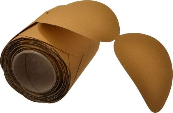 3M - 6" Diam, 180 Grit Aluminum Oxide Adhesive PSA Disc - Very Fine Grade, Gold, F Weighted Backing, Flexible, Use with Random Orbital Sanders - Apex Tool & Supply