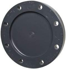 Value Collection - 8" Pipe, 13-1/2" OD, PVC Blind Pipe Flange - Schedule 80, Gray - Apex Tool & Supply