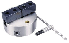 Bison - 2 Jaws, 12" Diam, Self Centering Manual Lathe Chuck - Plain Back Mount Spindle, Reversible, 1,500 Max RPM, 4.0551" Through Hole Diam, 0.0012" Axial Runout, 0.002" Radial Runout, Cast Iron - Apex Tool & Supply