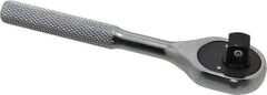 Proto - 3/8" Drive Pear Head Ratchet - Chrome Finish, 5" OAL, 24 Gear Teeth, Miniature/Stubby Head - Apex Tool & Supply