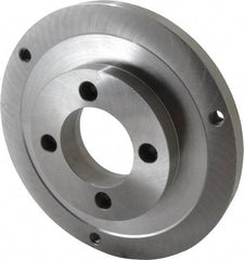 Bison - Adapter Back Plate for 10" Diam Self Centering Lathe Chucks - A2-5 Mount, 2.922" Through Hole Diam, 5.708mm ID, 9.84" OD, 3/4" Flange Height, Steel - Apex Tool & Supply