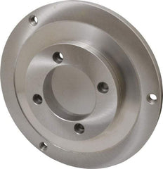 Bison - Adapter Back Plate for 12-1/2" Diam Self Centering Lathe Chucks - A2-6 Mount, 4.055" Through Hole Diam, 7.076mm ID, 12.04" OD, 3/4" Flange Height, Steel - Apex Tool & Supply