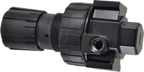 Parker - 1/4 NPT Port, 53 CFM, Zinc Compact Regulator - 2 to 125 psi Range, 250 Max psi Supply Pressure, 1/4" Gauge Port Thread, 2.81" Wide x 6.08" High - Apex Tool & Supply