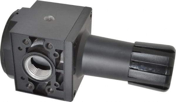 Parker - 1 NPT Port, 300 CFM, Aluminum Heavy-Duty Regulator - 2 to 125 psi Range, 250 Max psi Supply Pressure, 1/4" Gauge Port Thread, 3.62" Wide x 8.46" High - Apex Tool & Supply