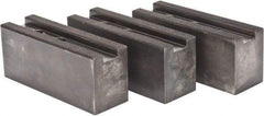 Value Collection - 10 to 11" Chuck Capacity, 1.5mm x 60° Serrated Attachment, Square Soft Lathe Chuck Jaw - 3 Jaws, Steel, 1.1811" Btw Mount Hole Ctrs, 4.33mm Long x 1.574" Wide x 1.574" High, 0.6299" Groove, 12mm Fastener - Apex Tool & Supply