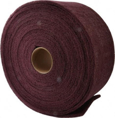 3M - 30' Long x 6" Wide Nonwoven Roll - Very Fine Grade, Purple, Aluminum Oxide - Apex Tool & Supply