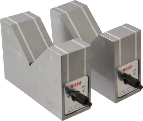 SPI - 90mm Max Capacity, 90° Angle, V-Block - 150mm Long x 50mm Wide x 100mm High, Sold as Matched Pair - Apex Tool & Supply