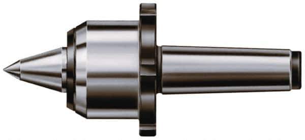 Rohm - MT4 Taper Shank, 2.66" Head Diam Live Center - 7,000 Max RPM, 2.86" Head Length, 1.26" Point Diam, 1.732" Point Len, 2,200 Lb Max Workpc, 8.9" OAL, Long Point - Apex Tool & Supply