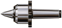 Rohm - MT4 Taper Shank, 2.66" Head Diam Live Center - 7,000 Max RPM, 2.86" Head Length, 1.26" Point Diam, 1.732" Point Len, 2,200 Lb Max Workpc, 8.9" OAL, Long Point - Apex Tool & Supply