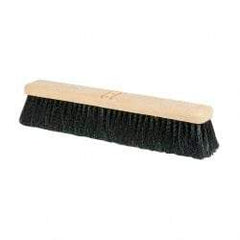 PRO-SOURCE - 18" General Purpose Polypropylene Push Broom - 3" Bristle Length, Plastic Block, Bolt-On Handle Connection, Handle Sold Separately - Apex Tool & Supply