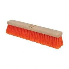 PRO-SOURCE - 18" General Purpose Polypropylene Push Broom - 3" Bristle Length, Plastic Block, Bolt-On Handle Connection, Handle Sold Separately - Apex Tool & Supply