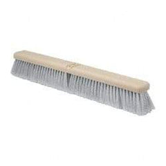 PRO-SOURCE - 24" General Purpose Polypropylene Push Broom - 3" Bristle Length, Plastic Block, Bolt-On Handle Connection, Handle Sold Separately - Apex Tool & Supply