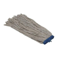 PRO-SOURCE - 1" White Head Band, Large Cotton Cut End Mop Head - 4 Ply, Screw On Connection, Use for Heavy Duty Floor Cleaning - Apex Tool & Supply