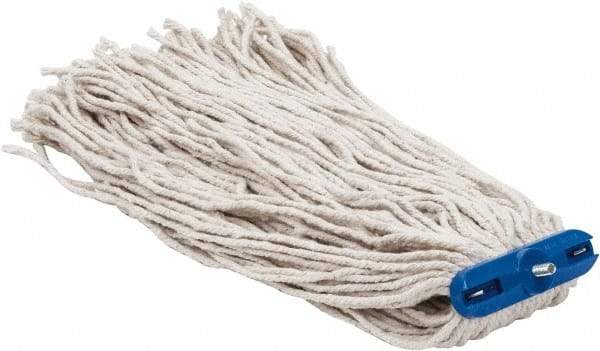 PRO-SOURCE - 1" White Head Band, X-Large Cotton Cut End Mop Head - 4 Ply, Screw On Connection, Use for Heavy Duty Floor Cleaning - Apex Tool & Supply