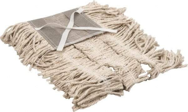 PRO-SOURCE - 36" Long x 5" Wide Yarn Blend Dust Mop Head - Tie-On, White - Apex Tool & Supply