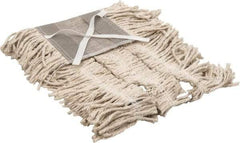 PRO-SOURCE - 36" Long x 5" Wide Yarn Blend Dust Mop Head - Tie-On, White - Apex Tool & Supply