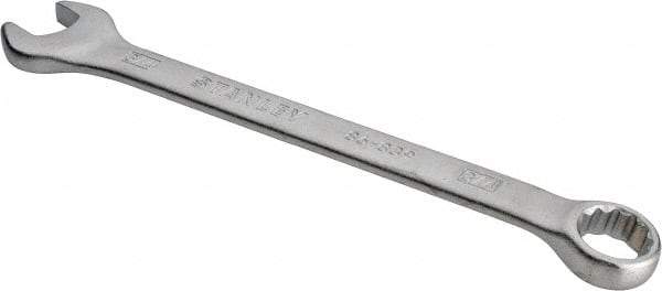 Stanley - 3/4" 12 Point Combination Wrench - 15° Head Angle, 9" OAL, Steel, Satin Finish - Apex Tool & Supply
