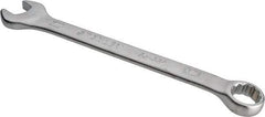 Stanley - 3/4" 12 Point Combination Wrench - 15° Head Angle, 9" OAL, Steel, Satin Finish - Apex Tool & Supply