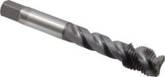 OSG - 1/2-20 UNF 3 Flute 3B Modified Bottoming Spiral Flute Tap - Vanadium High Speed Steel, TiCN Finish, 3-3/8" OAL, Right Hand Flute, Right Hand Thread, H3, Series 290 - Apex Tool & Supply