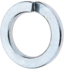 Value Collection - M22, 22.5mm ID, 35.9mm OD, 4mm Thick Split Lock Washer - Grade 8 Spring Steel, Zinc-Plated Finish, 22.5mm Min ID, 23.5mm Max ID - Apex Tool & Supply