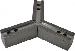 H & R Manufacturing - 12" & Up Chuck Capacity, 1.5mm x 60° Serrated Attachment, Square Soft Lathe Chuck Jaw - 3 Jaws, Steel, 1.181" Btw Mount Hole Ctrs, 6-1/4" Long x 2" Wide x 2-1/2" High, 0.827" Groove, 0.6299" & 16mm Fastener - Apex Tool & Supply