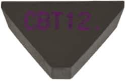Kennametal - 3/8" Inscribed Circle, Triangle, CBT Chipbreaker for Indexables - 0.06" Thick, 0.159" Effective Width - Apex Tool & Supply