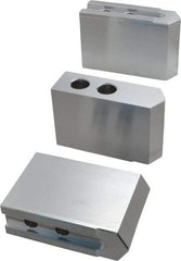 Masterman & Kovil - 10" Chuck Capacity, 1.5mm x 60° Serrated Attachment, Square Soft Lathe Chuck Jaw - 3 Jaws, Aluminum, 1.181" Btw Mount Hole Ctrs, 4.6mm Long x 1-1/2" Wide x 3" High, 0.63" Groove, 12mm Fastener - Apex Tool & Supply