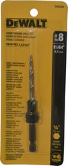 DeWALT - #8 Cutter Diam, 11/64" Drill Compatibility, Adjustable Depth Drill Countersink - Apex Tool & Supply