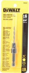 DeWALT - #6 Cutter Diam, 9/64" Drill Compatibility, Adjustable Depth Drill Countersink - Apex Tool & Supply