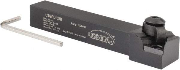Hertel - CTGP, Left Hand Cut, 5/8" Shank Height x 5/8" Shank Width, Positive Rake Indexable Turning Toolholder - 4-1/2" OAL, TP..32. Insert Compatibility, Series Clamp Type - Apex Tool & Supply