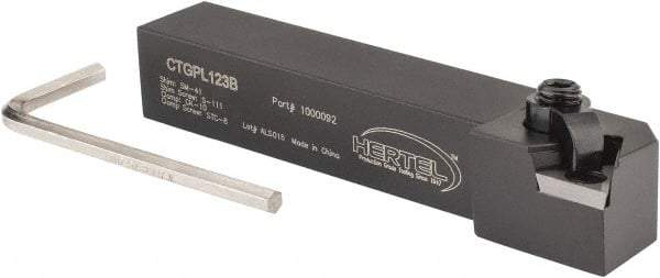 Hertel - CTGP, Left Hand Cut, 3/4" Shank Height x 3/4" Shank Width, Positive Rake Indexable Turning Toolholder - 4-1/2" OAL, TP..32. Insert Compatibility, Series Clamp Type - Apex Tool & Supply