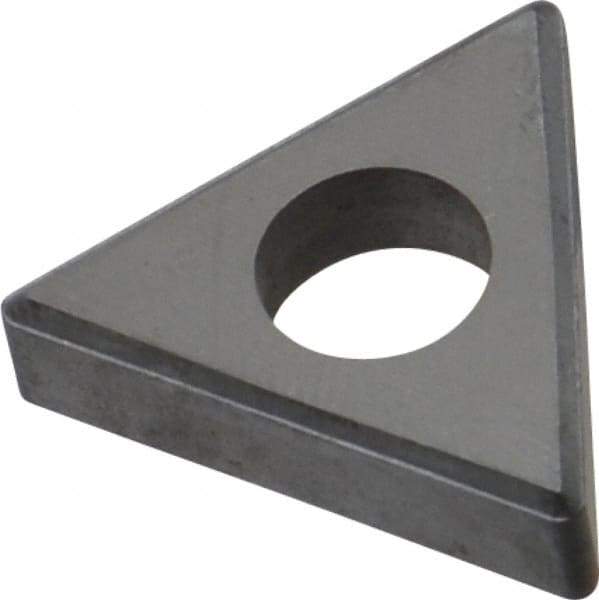 Made in USA - 1/2" Inscribed Circle, Triangle Shim for Indexables - Carbide, 3/16" Thick, ITSN Shim Style, Negative Rake, Left Hand Cut - Apex Tool & Supply