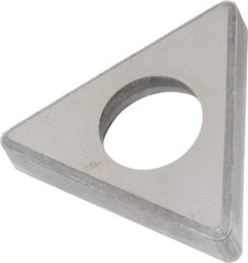 Made in USA - 1/2" Inscribed Circle, Triangle Shim for Indexables - Carbide, 3/16" Thick, ITSN Shim Style, Negative Rake - Apex Tool & Supply