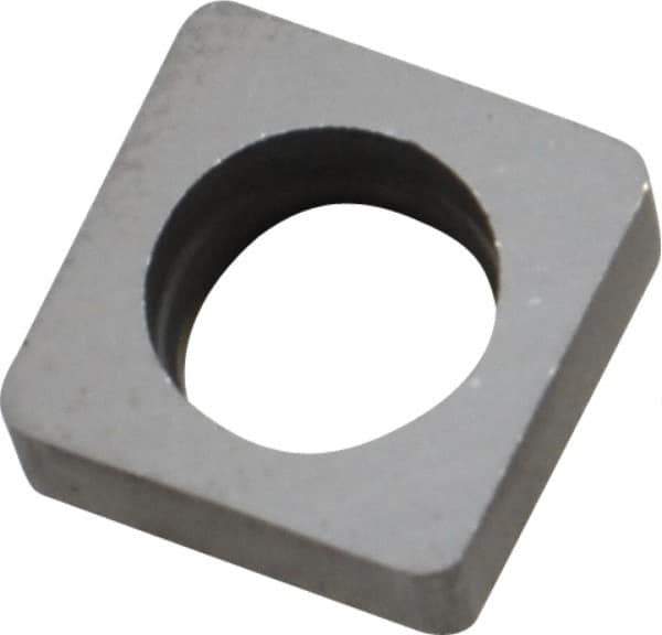 Made in USA - 3/8" Inscribed Circle, Square Shim for Indexables - Carbide, 1/8" Thick, ISSN Shim Style, Negative Rake - Apex Tool & Supply