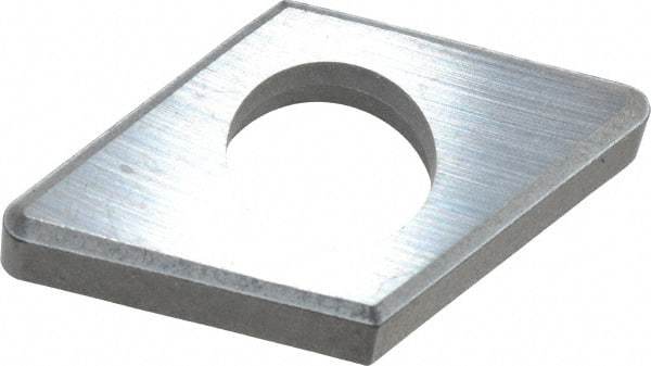 Made in USA - 5/8" Inscribed Circle, Diamond (Shape) Shim for Indexables - Carbide, 3/16" Thick, IDSN Shim Style, Negative Rake, Left Hand Cut - Apex Tool & Supply