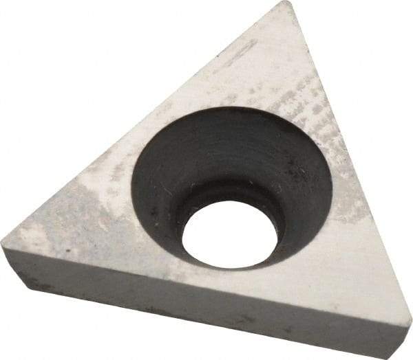 Made in USA - 3/8" Inscribed Circle, Triangle Shim for Indexables - Carbide, 1/8" Thick, PTP Shim Style, Positive Rake - Apex Tool & Supply