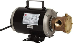 Jabsco - 1 Inch Inlet, 3/4 Hp, 23 Max GPM, Flexible Impeller Pump - 115/230 Volts, Nitrile Impeller - Apex Tool & Supply